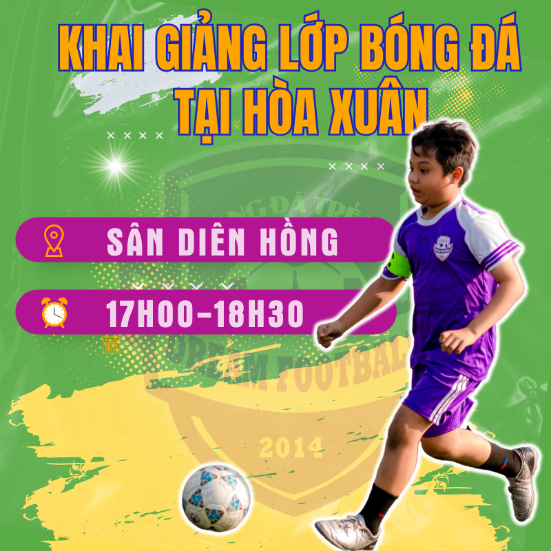Read more about the article Khai giảng lớp bóng đá trẻ em tại Hòa Xuân Đà Nẵng